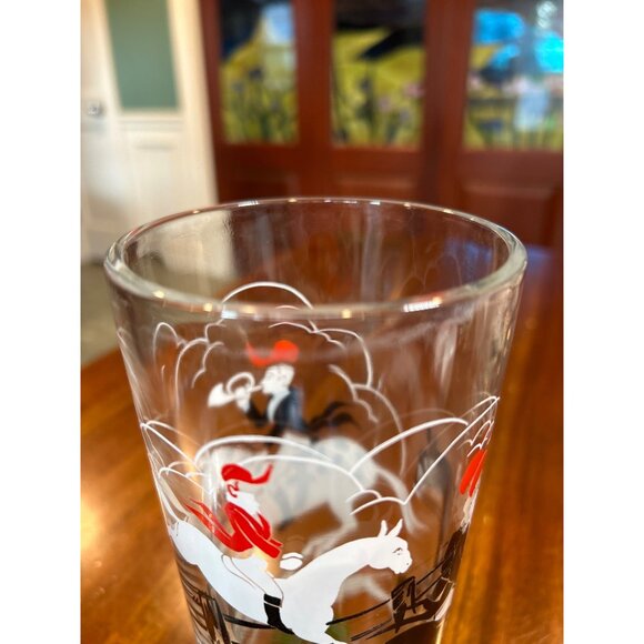 Hazel Atlas Fox Hunt Cocktail Shaker With Shot Glasses. - Picture 10 of 12